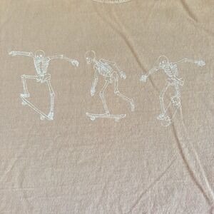 FULL TILT Mens Casual Skateboarding Skeletons Brown Graphic Shirts Size‎ Medium